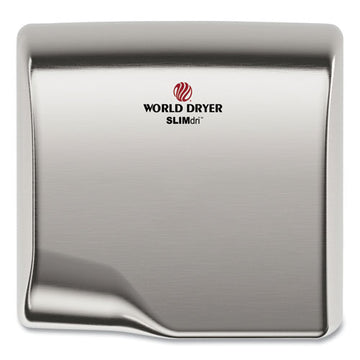 WORLD DRYER® Slimdri Hand Dryer, Brushed Stainless Steel freeshipping - TVN Wholesale